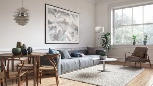 Area rugs help to define spaces